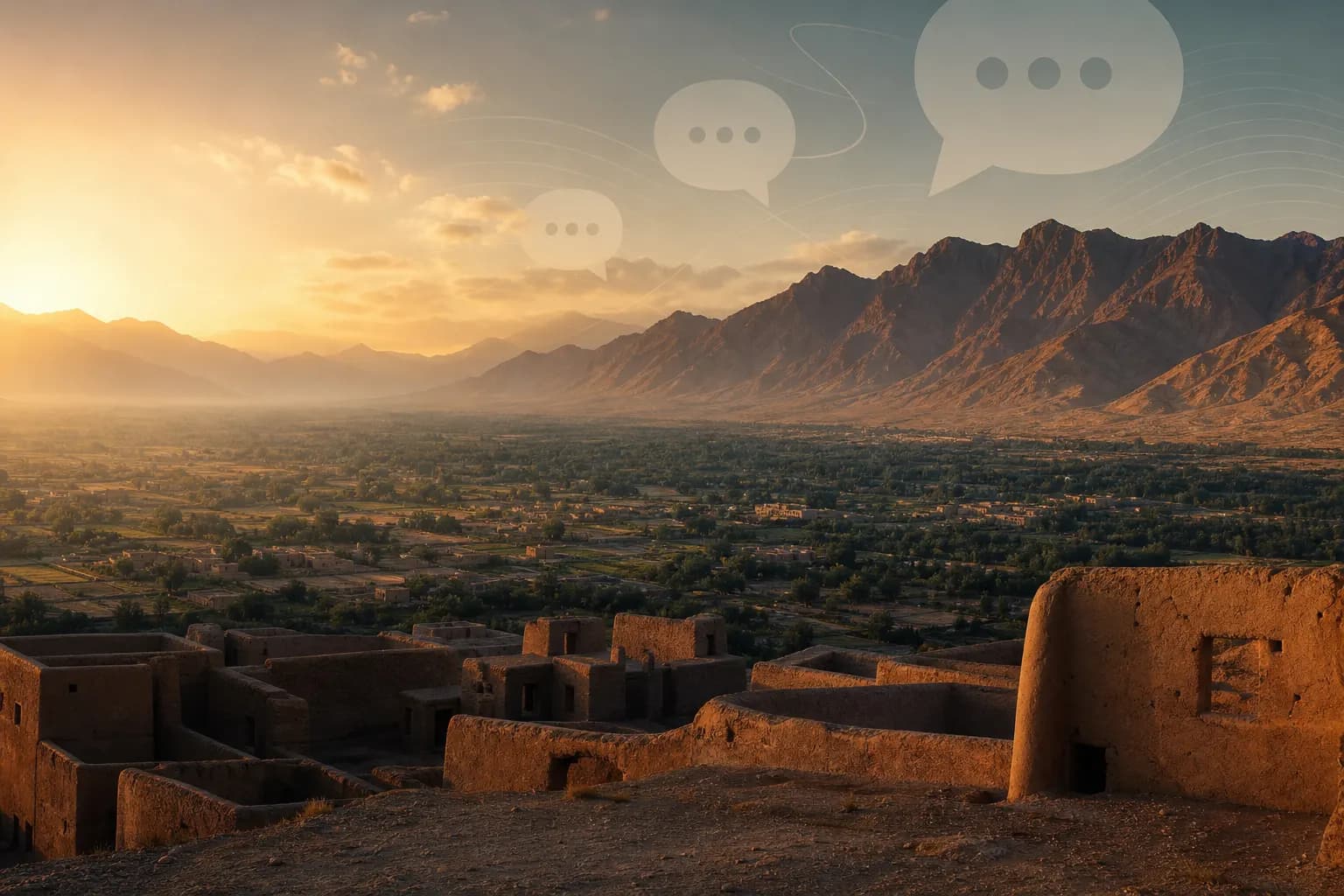 Afghan chat community atmosphere with mountain light - free live Afghan chat on Watan Chat at watanchat.com