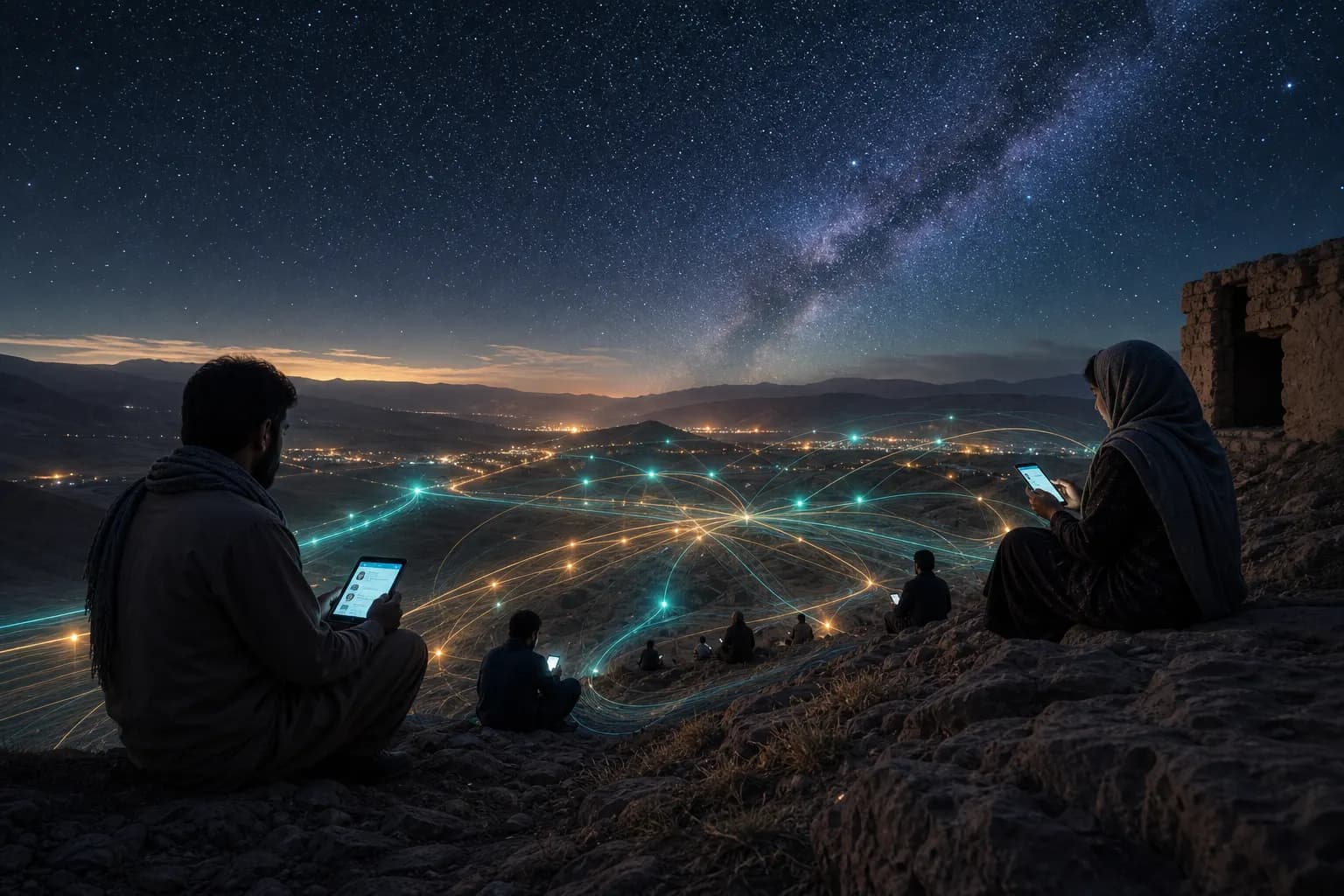 Online Afghan community connection at night - afghanonline chat on Watan Chat watanchat.com